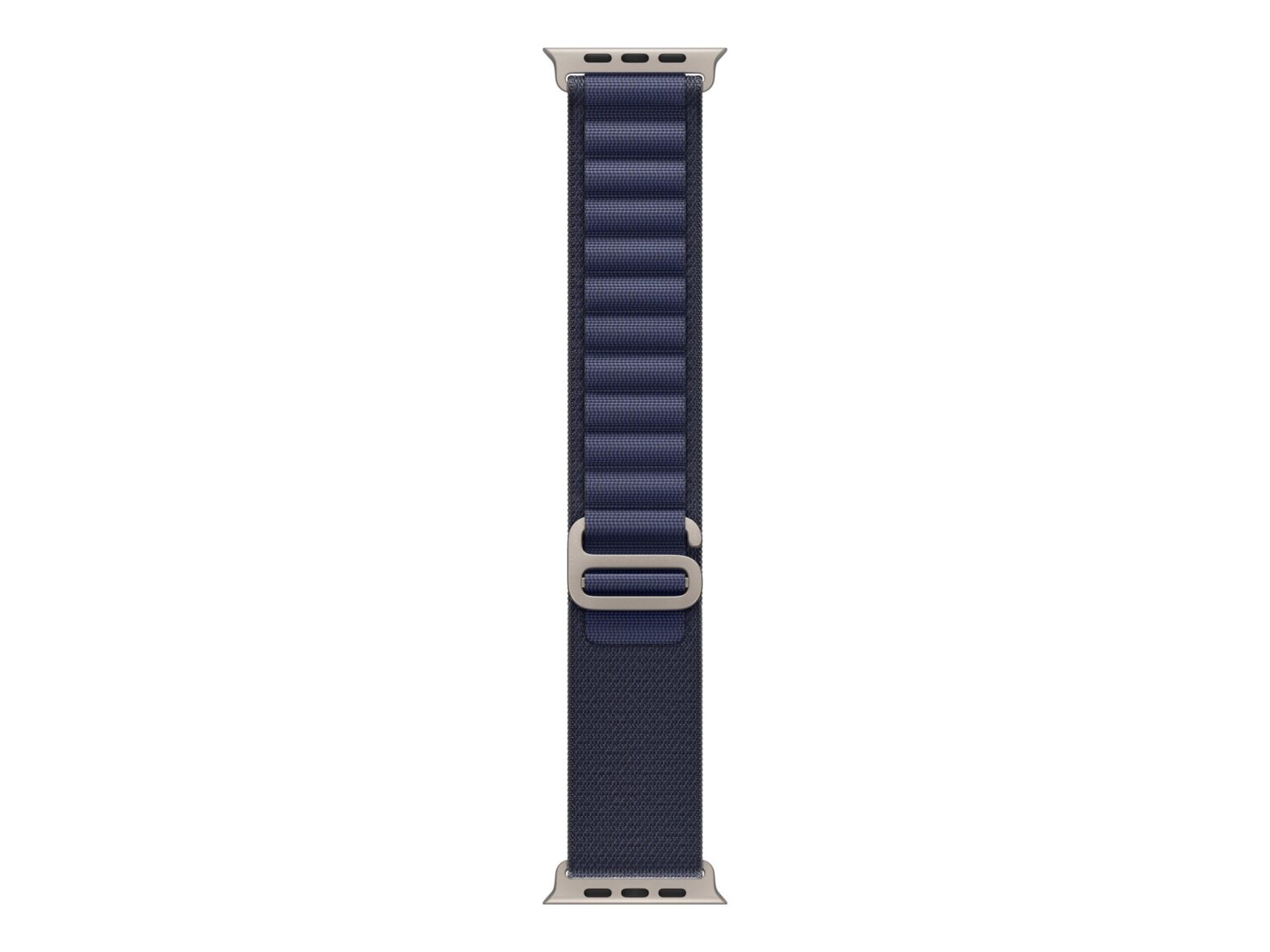 Apple 49mm Navy Alpine Loop - Large - Natural Titanium Finish