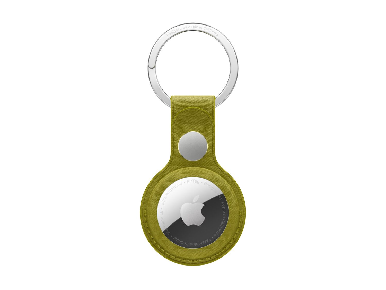 Apple AirTag FineWoven Key Ring | Chartreuse