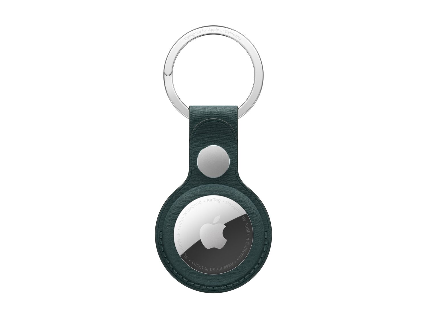 Apple AirTag FineWoven Key Ring | Dark Green