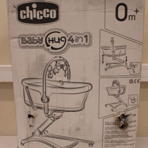SALE OUT. CHICCO Baby Hug 4 in 1 Glacial Multifunctional Crib, Gray | Chicco | DAMAGED PACKAGING, SCRATCHED ON LEGS