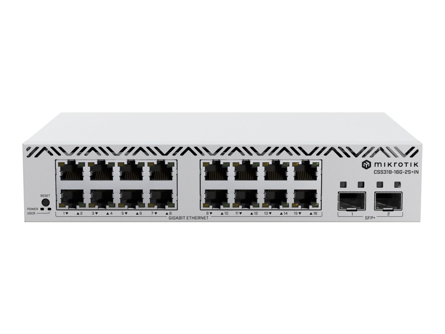 MikroTik Cloud Smart Switch with SwitchOS desktop case | CSS318-16G-2S+IN