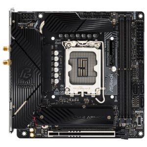 ASRock B760I LIGHTNING WIFI | Processor family Intel | Processor socket LGA1700 | DDR5 | Supported hard disk drive interfaces SATA, M.2 | Number of SATA connectors 3
