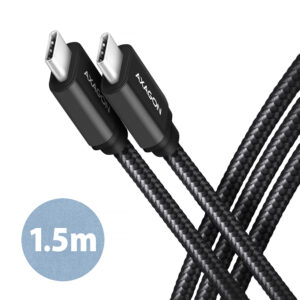 AXAGON Data and charging USB 3.2 Gen 1 cable, 1.5 m | BUCM3-CM15AB | USB Type C - USB Type C