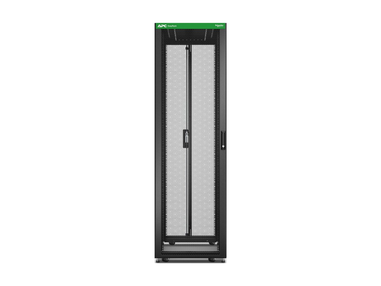 APC Easy Rack 600mm/42U/1200mm , with Roof, castors, feet and 4 Brackets, No Side panels, black | Schneider Electric