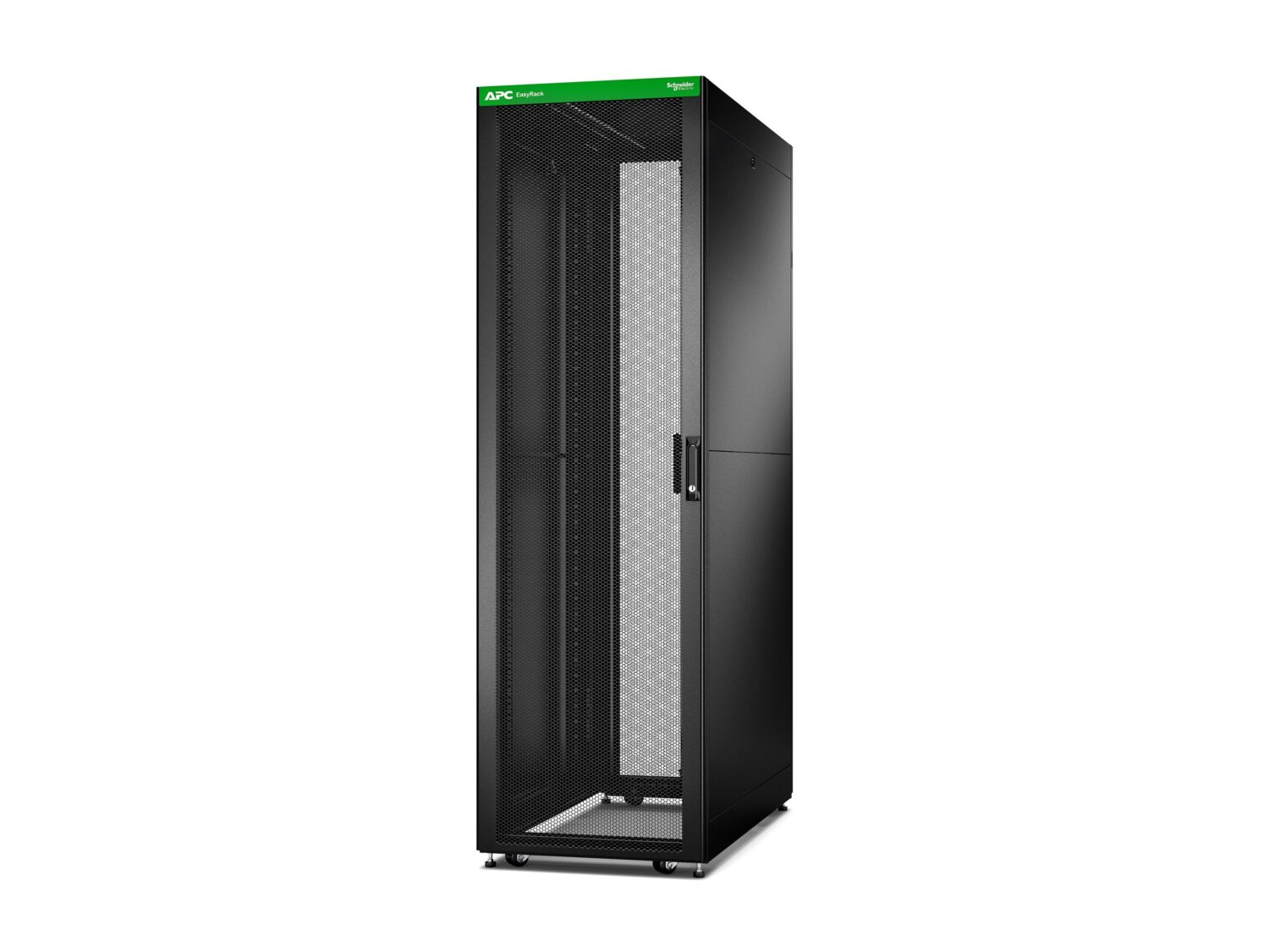 APC Easy Rack 600mm/42U/1200mm with Roof, Side panel,castors,feet and 4 Brackets, No Bottom, black | Schneider Electric