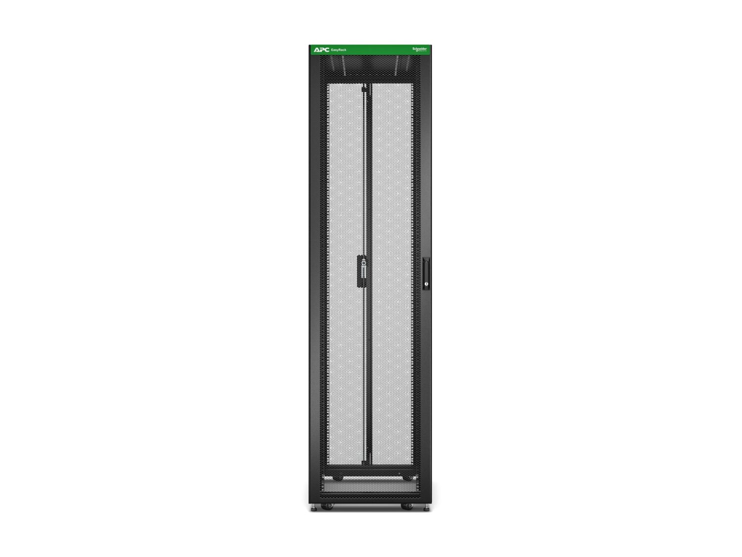 APC Easy Rack 600mm/48U/1000mm , with Roof, castors, feet and 4 Brackets, No Side panels, black | Schneider Electric