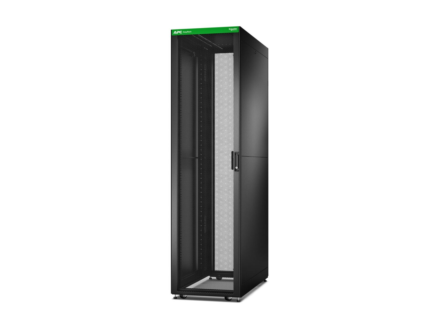 APC Easy Rack 600mm/48U/1200mm with Roof, Side panel,castors,feet and 4 Brackets, No Bottom, black | Schneider Electric