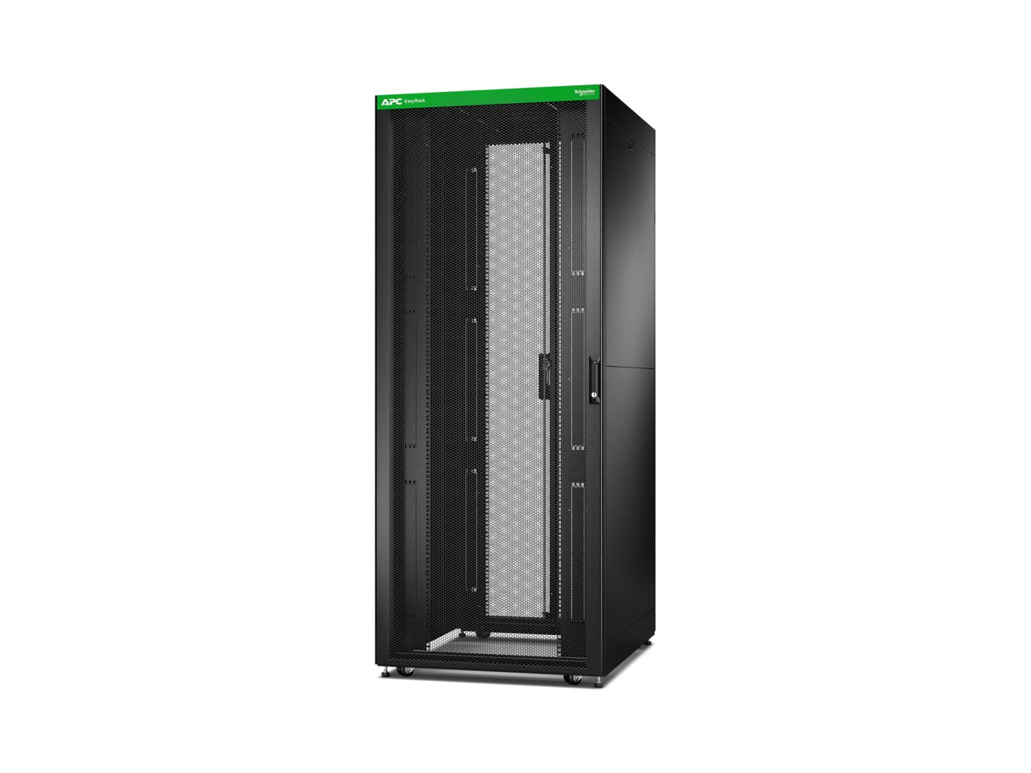 APC Easy Rack 800mm/42U/800mm with Roof, Side panel,castors,feet and 4 Brackets, No Bottom, black | Schneider Electric