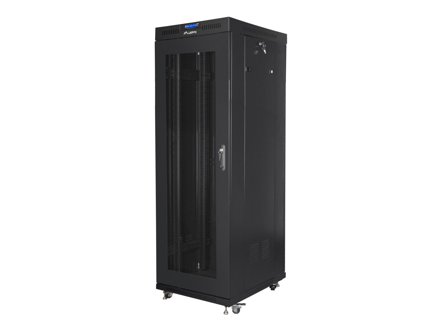 Lanberg | Rack cabinet 19" free-standing 37U/600x800 (flat pack) with mesh door, LCD | FF01-6837-23BL | Black