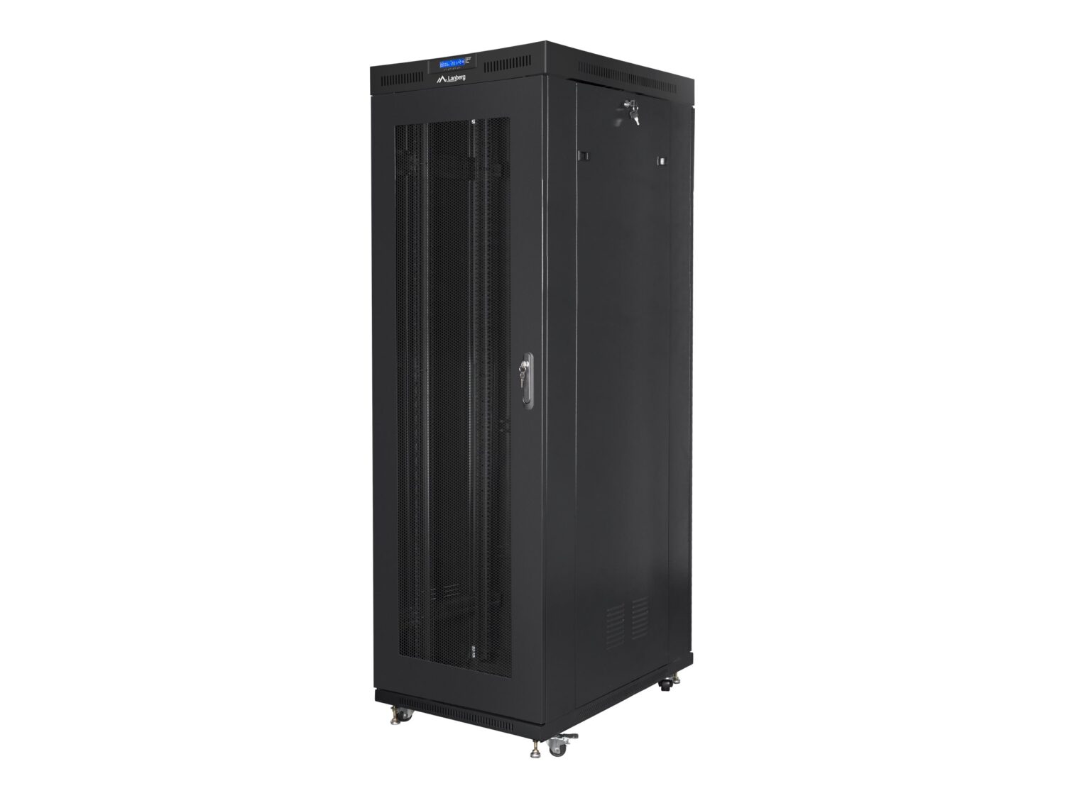 Lanberg | Rack cabinet 19" free-standing 37U/800x1000 (flat pack) with glass door lCD V2 | FF01-8037-23BL | Black