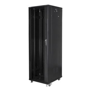 Lanberg Rack cabinet 19" free-standing 42U/600x1000 (flat pack) with mesh door lCD V2, black | Lanberg