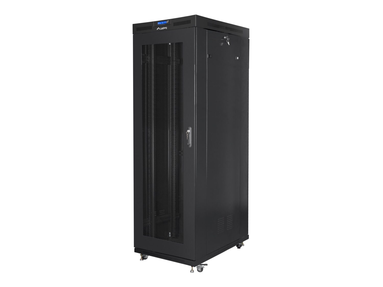 Lanberg | Rack cabinet 19" free-standing 42U/800x1000 (flat pack) with mesh door, LCD | FF01-8042-23BL | Black