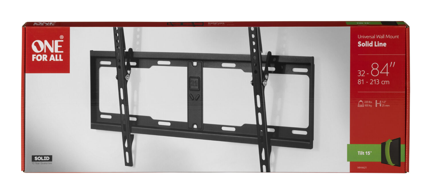 ONE For ALL Wall mount WM 4621 32-84 " Tilt Maximum weight (capacity) 100 kg Black